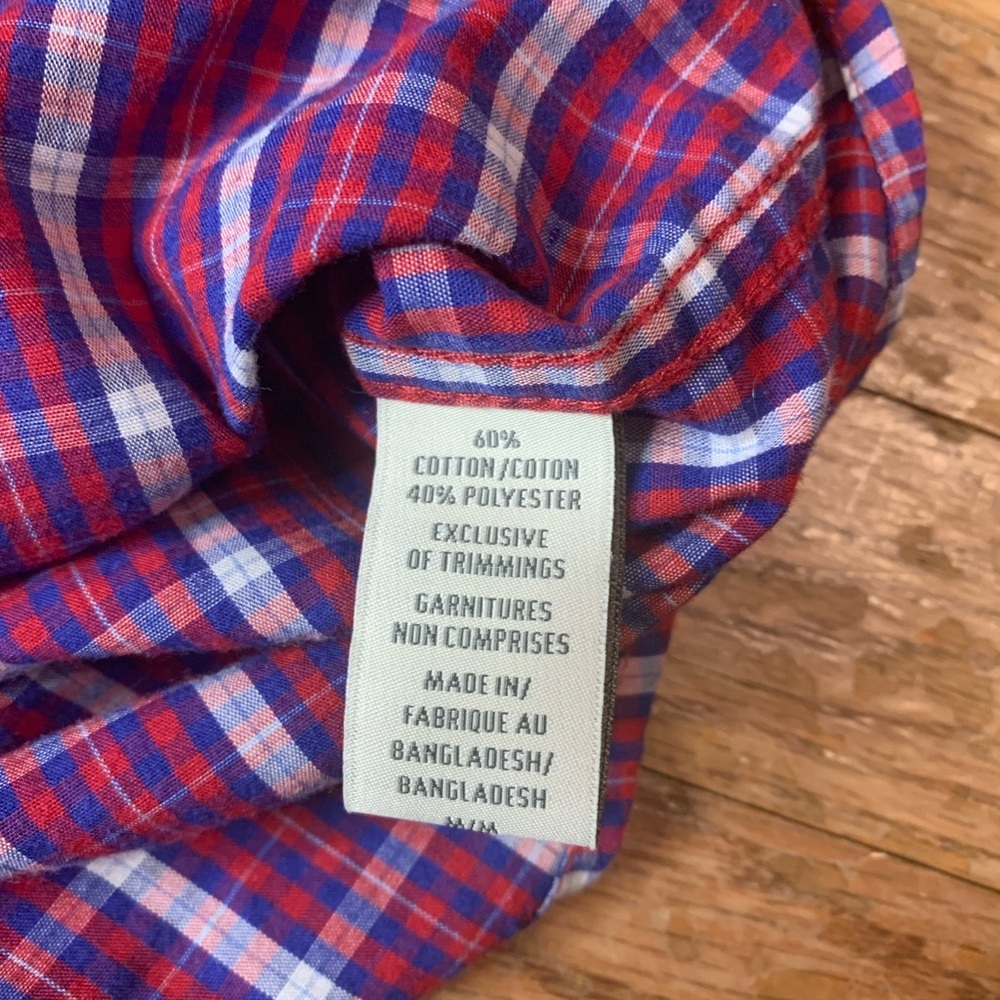 Denver Hayes Men’s Classic Fit Plaid Short Sleeve Button Down Shirt - Medium - Picture 4 of 7